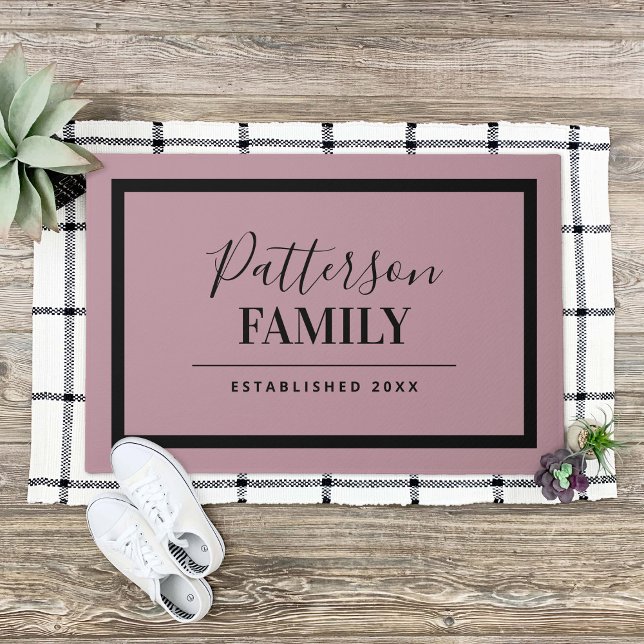 Mauve Family Monogram Doormat (Creator Uploaded)