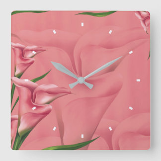 Mauve Flower Wall Clock by Julie Everhart