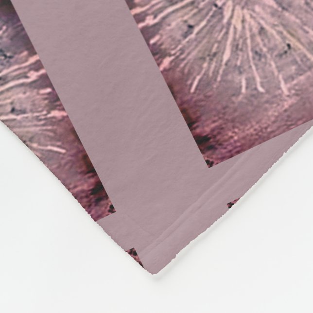  Mauve Flowered Fleece Blanket (Corner)