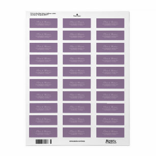 Mauve Garden Wedding Return Address Label