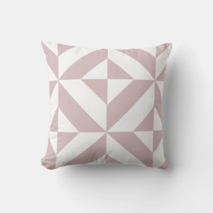 Mauve Geometric Deco Cube Pattern Cushion