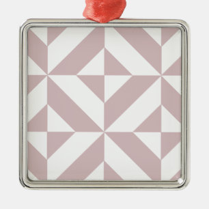 Mauve Geometric Deco Cube Pattern Metal Tree Decoration