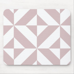 Mauve Geometric Deco Cube Pattern Mouse Pad