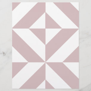Mauve Geometric Deco Scrapbook Paper