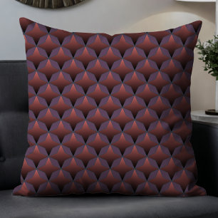 Mauve Geometric Modern Abstract Pattern in Purple Cushion