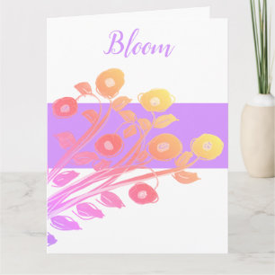Mauve Happy Birthday Girlfriend Paper Card