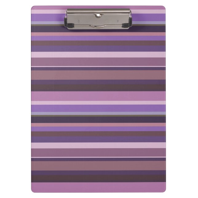 Mauve horizontal stripes clipboard (Front)
