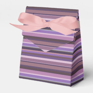 Mauve horizontal stripes favour box