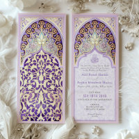 Mauve Lilac Faux Gold Islamic Wedding
