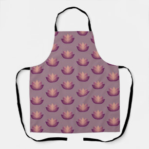 Mauve Lotus Flower design Apron