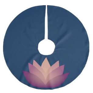 Mauve Lotus Flower design Brushed Polyester Tree Skirt