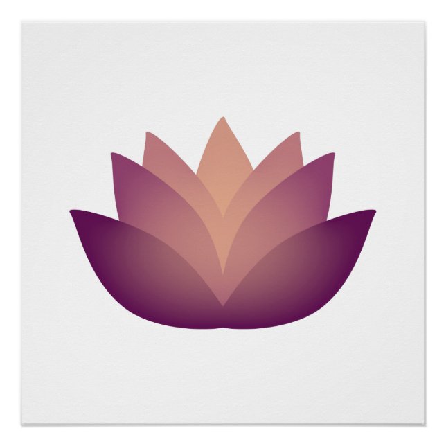 Mauve Lotus Flower design Poster (Front)