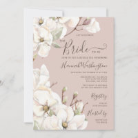 Mauve Magnolia Flower Bridal Tea