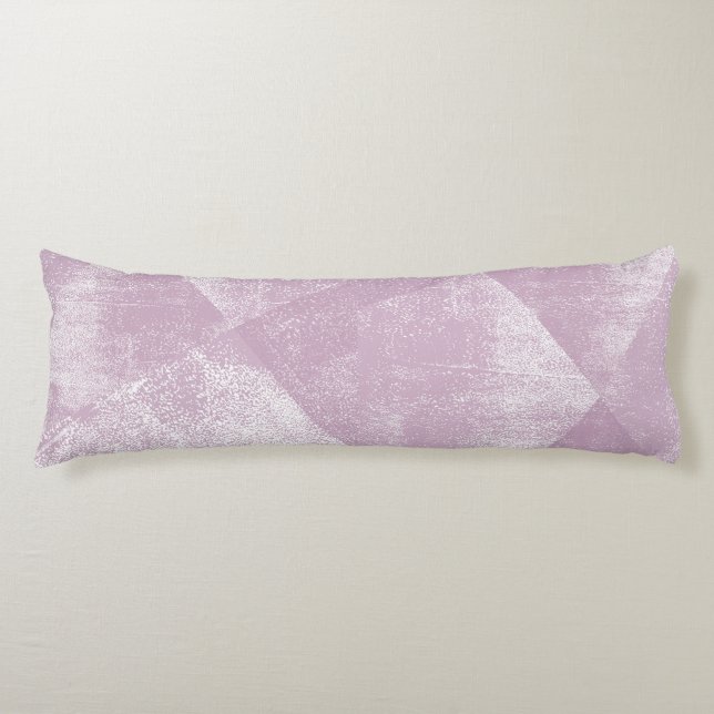 Mauve Minimal Geometric Ink Texture Body Cushion (Front)
