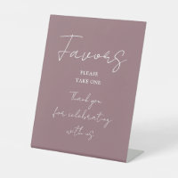 Mauve Minimalist Elegant Script Favours