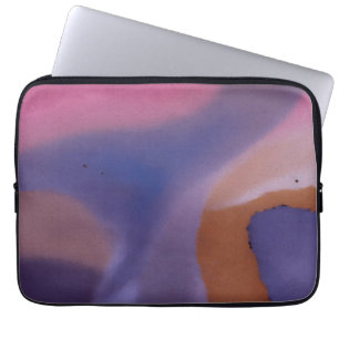 “Mauve Mirage Flow” – Abstract Pink Blue Peach Laptop Sleeve