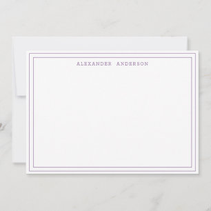 Mauve Modern Professional Double Border Card