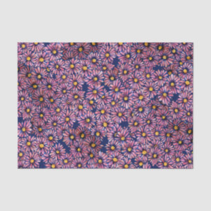 Mauve Moody Daisies Tissue Paper