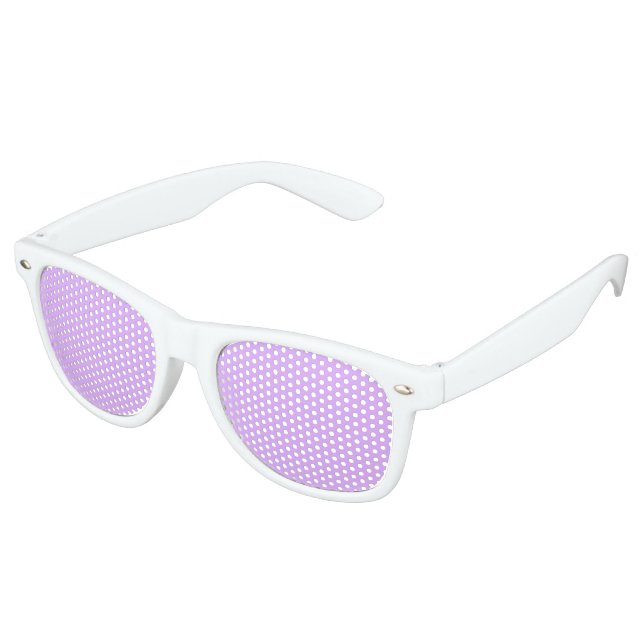 Mauve, pale violet hex code e0b0ff retro sunglasses (Angled)
