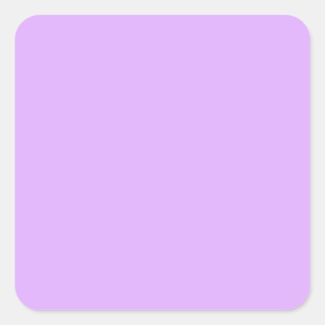 Mauve, pale violet hex code e0b0ff square sticker (Front)