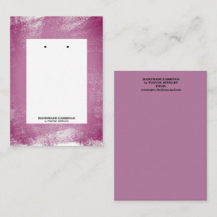 Mauve Pastel Earring Display Business Card