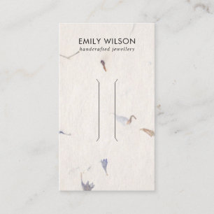 MAUVE PETAL HANDMADE PAPER HAIR CLIP DISPLAY CARD