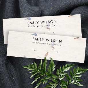 MAUVE PETAL HANDMADE PAPER STUD EARRING DISPLAY MINI BUSINESS CARD