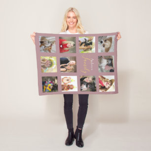 Mauve  Photo Blanket Collage Instagram