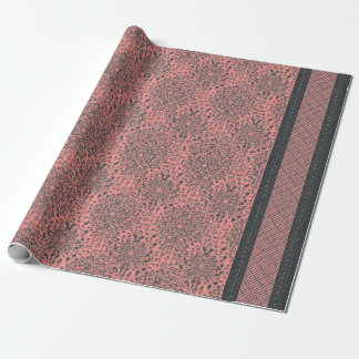 Mauve Pink Lace Mandala Vintage Wrapping Paper