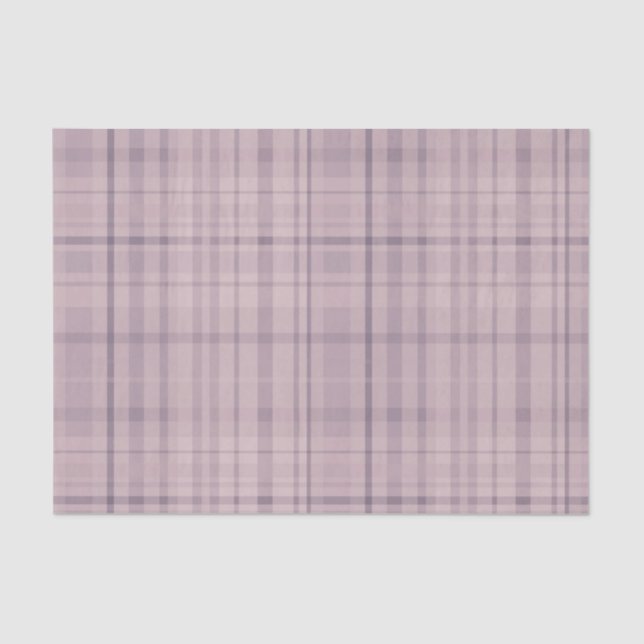 Mauve Pink Purple Tartan Plaid Pattern Print Tissue Paper (Front)