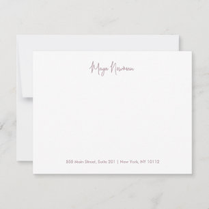 MAUVE PINK SIGNATURE MONOGRAM NAME CARD