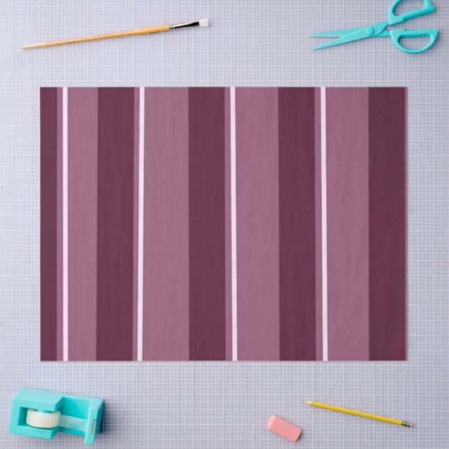 Mauve Pink Striped Funky Pattern Decoupage Tissue Paper (Craft)