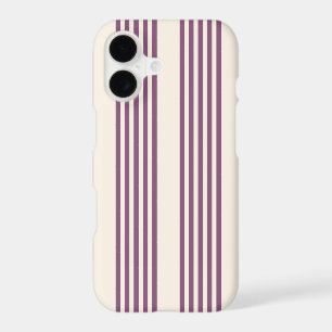 Mauve purple and beige five stripes pattern