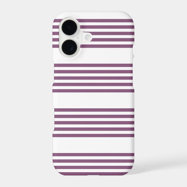 Mauve purple and white five stripes pattern (Back)