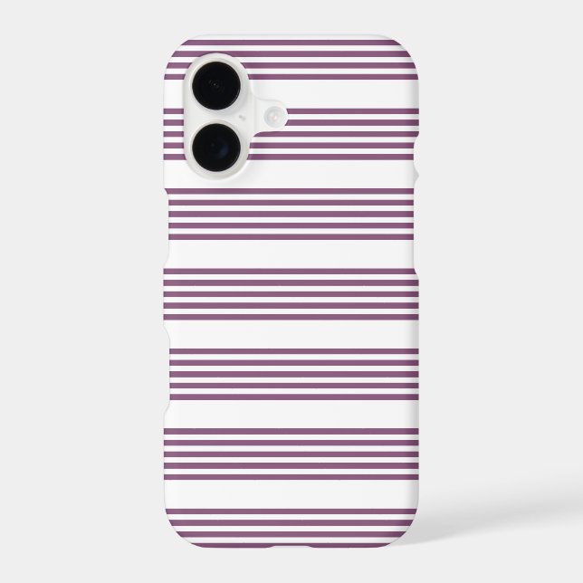 Mauve purple and white five stripes pattern (Back)