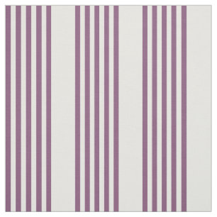 Mauve purple and white five stripes pattern fabric