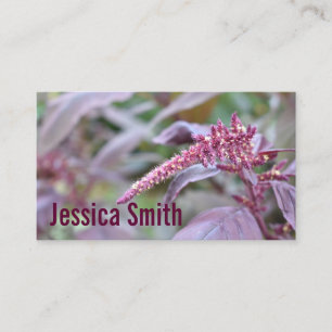 Mauve Purple Flowers Floral Nature Garden Photo Business Card