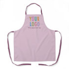 Mauve Purple Personalised Apron Custom Text & Logo