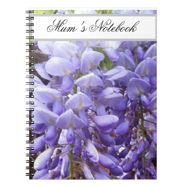 Mauve, Purple Wisteria  Notebook (Front)