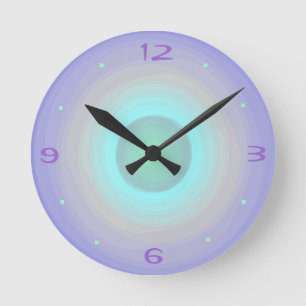 Mauve Rainbow Pastel > Patterned Clock