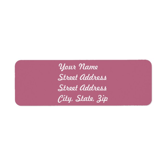 Mauve Return Address Sticker (Front)