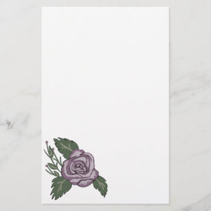 Mauve Rose Stationery