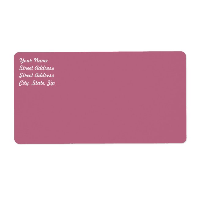 Mauve Shipping Label (Front)