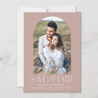 Mauve | Simple Modern Arch Photo Save the Date