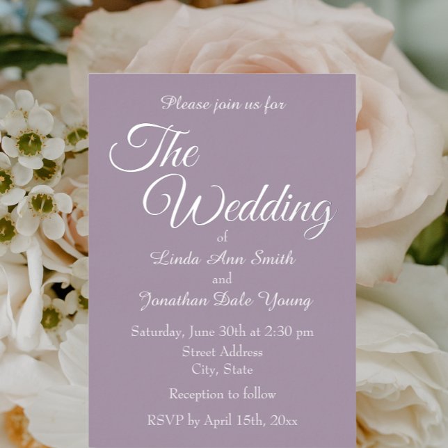 Mauve Simple Style Wedding (In Situ Wedding)