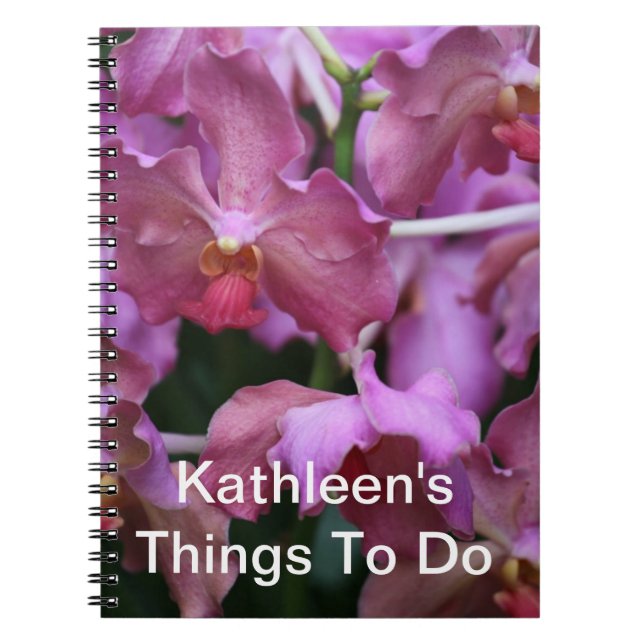 Mauve Singapore Orchid Notebook (Front)