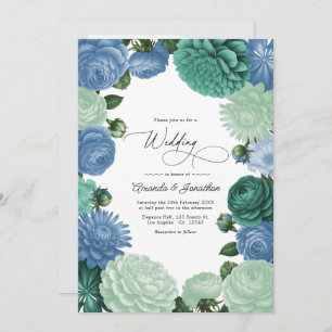 Mauve Smoke, Dusty Peony & Rosewater Clay Wedding Invitation