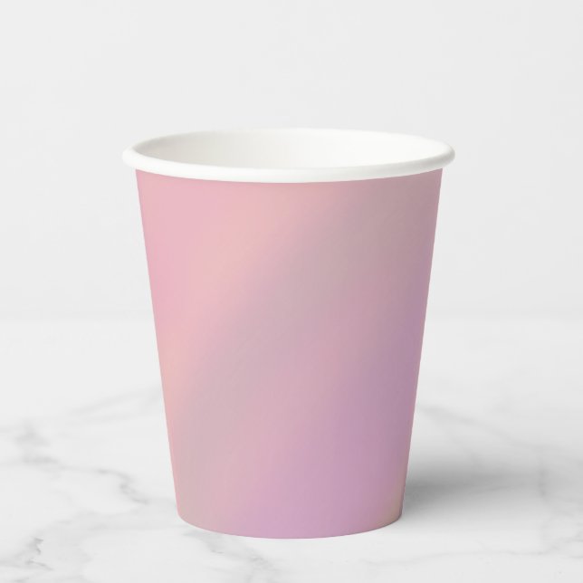 Mauve Soft Blush Pink 80s  Paper Cups (Front)