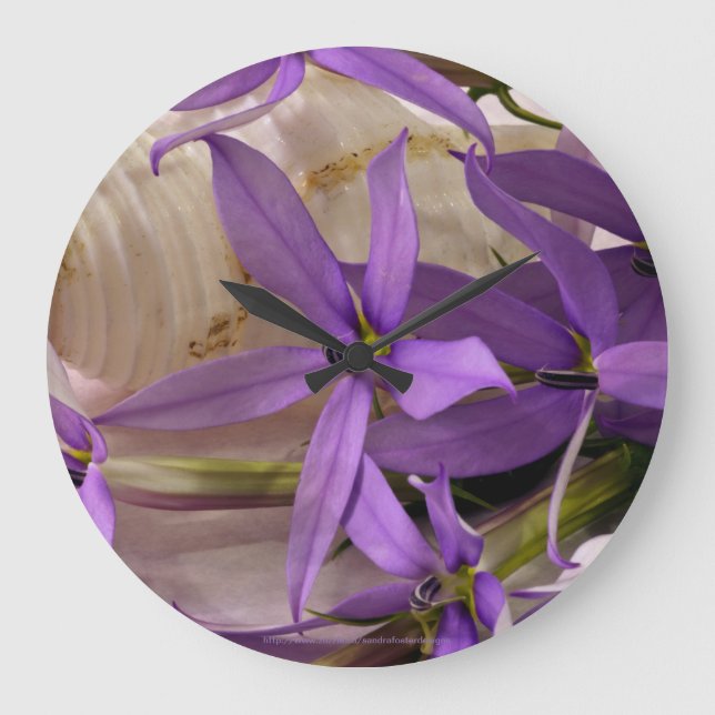 Mauve Starshine  Laurentia Large Clock (Front)