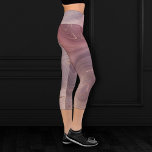 Mauve Strata | Dusty Pink and Rose Gold Agate Capri Leggings<br><div class="desc">Gorgeous faux metallic rose gold foil strata in mystically romantic agate stone featuring beautiful ebbs and flowing fluid ink for a sophisticated marbled watercolor texture. The conceptual modern abstract aesthetic brings a soft luxury that adds a perfect pop of colour and personal style. Also transferable to school/office supplies or decor...</div>